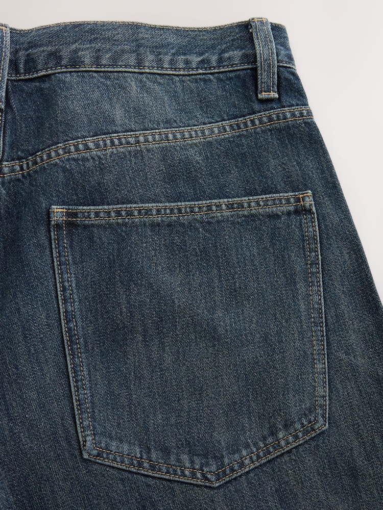 Dark Blue Balloon Fit Jeans - Image 11 of 11