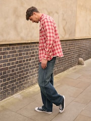 Dark Blue Balloon Fit Jeans - Image 2 of 11