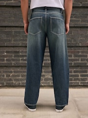 Dark Blue Balloon Fit Jeans - Image 4 of 11