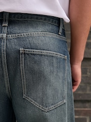 Dark Blue Balloon Fit Jeans - Image 5 of 11