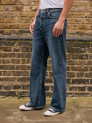 Mørkeblå løstsiddende - Jeans - Billede 2 af 11