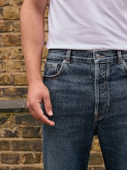 Mørkeblå løstsiddende - Jeans - Billede 5 af 11