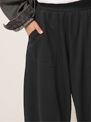 PixieGirl Petite Black Barrel Loop Back Joggers - Image 4 of 5