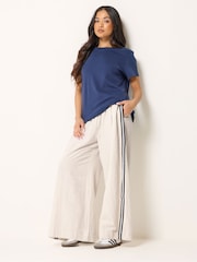 PixieGirl Petite Natural Linen Blend Wide Leg Trousers - Image 1 of 5