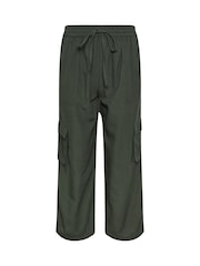 PixieGirl Petite Green Cargo Wide Leg Trousers - Image 5 of 5
