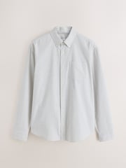 Sage Green Long Sleeve N.Premium 100% Cotton Regular Fit Oxford Shirt - Image 6 of 8