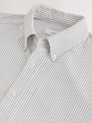 Sage Green Long Sleeve N.Premium 100% Cotton Regular Fit Oxford Shirt - Image 8 of 8