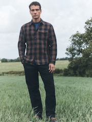 Navy/Red Check Long Sleeve Overshirt - Image 2 of 5