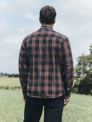 Navy/Red Check Long Sleeve Overshirt - Image 3 of 5