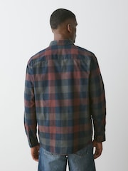 Red/Navy Buffalo - Ternet Langærmet Skjorte - Billede 4 af 9