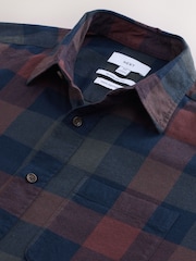 Red/Navy Buffalo - Ternet Langærmet Skjorte - Billede 9 af 9