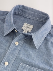 Blue Chambray Twin Pocket Long Sleeve Shirt - Image 6 of 7