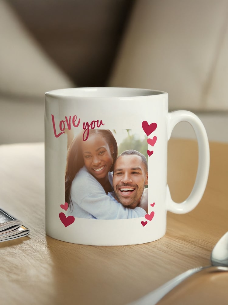 Personalised Love You Photo Upload Mug by PMC - Image 1 of 3