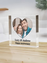 Personalised Heart Photo Upload Glass Ornament by PMC - Image 3 of 3