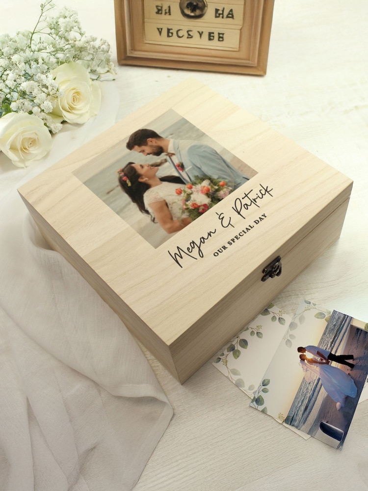 Personalised Photo Upload Keepsake Box by PMC - Image 1 of 4