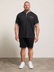 BadRhino Big & Tall Black Chambray Pocket Polo Shirt - Image 2 of 6