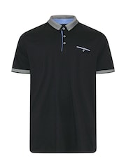 BadRhino Big & Tall Black Chambray Pocket Polo Shirt - Image 5 of 6
