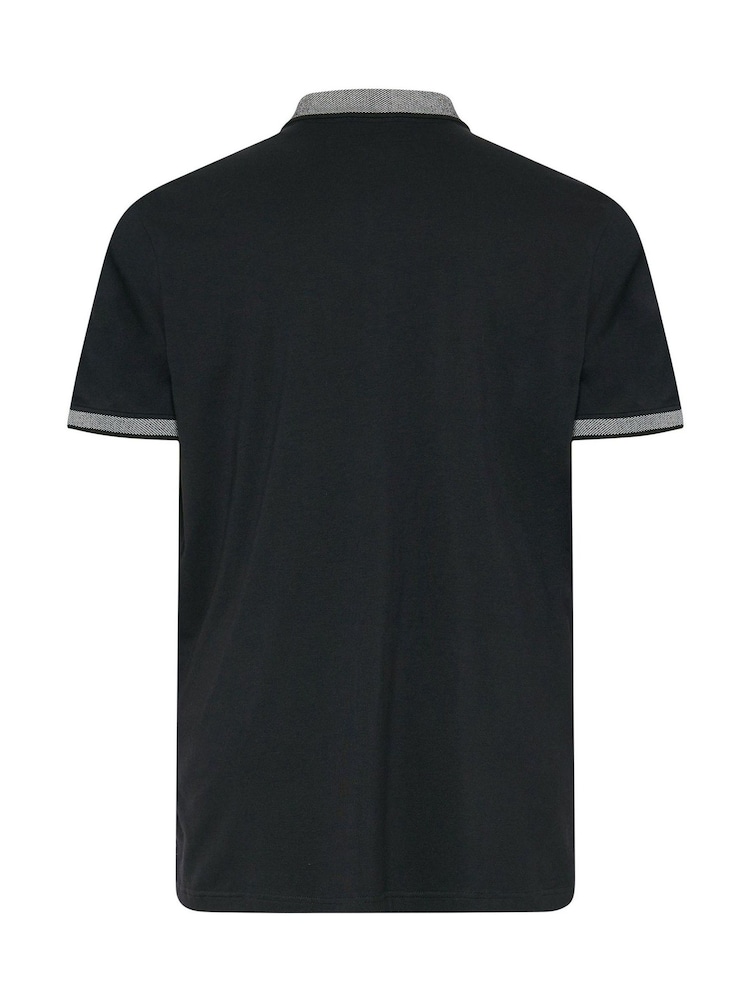 BadRhino Big & Tall Black Chambray Pocket Polo Shirt - Image 6 of 6
