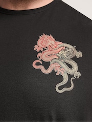 BadRhino Big & Tall Black Muscle Vest Dragon Print Vest - Image 5 of 5