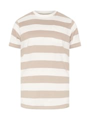 BadRhino Big & Tall Natural Long Cashew Stripe T-Shirt - Image 5 of 6