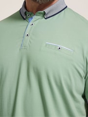BadRhino Big & Tall Green Chambray Pocket Polo Shirt - Image 4 of 6