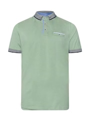 BadRhino Big & Tall Green Chambray Pocket Polo Shirt - Image 5 of 6