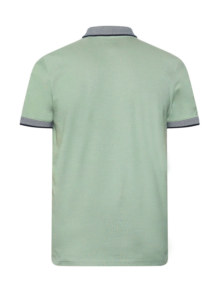BadRhino Big & Tall Green Chambray Pocket Polo Shirt - Image 6 of 6