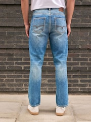 Mid Blue Straight Fit Jeans - Image 4 of 11