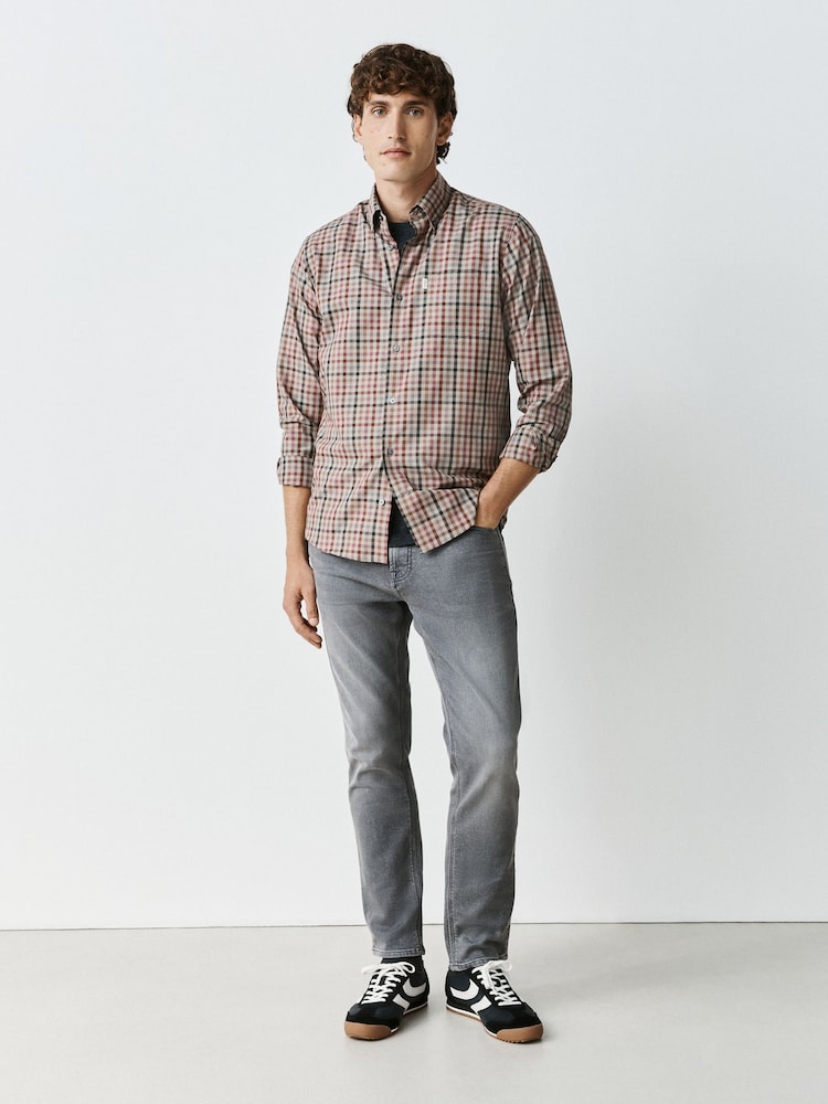 Dark Grey Slim Fit Comfort Stretch Jeans - Image 1 of 5 Dark Grey Slim Fit Comfort Stretch Jeans - Image 1 of 5