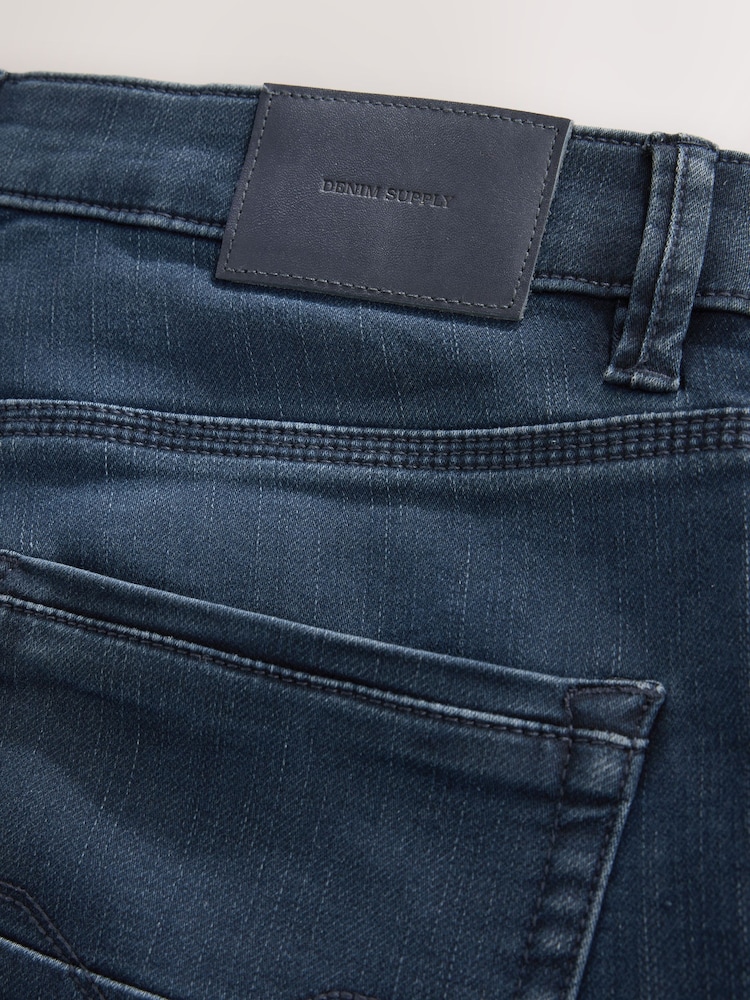 Dark Blue Slim Fit Comfort Stretch Jeans - Image 12 of 12 Dark Blue Slim Fit Comfort Stretch Jeans - Image 12 of 12