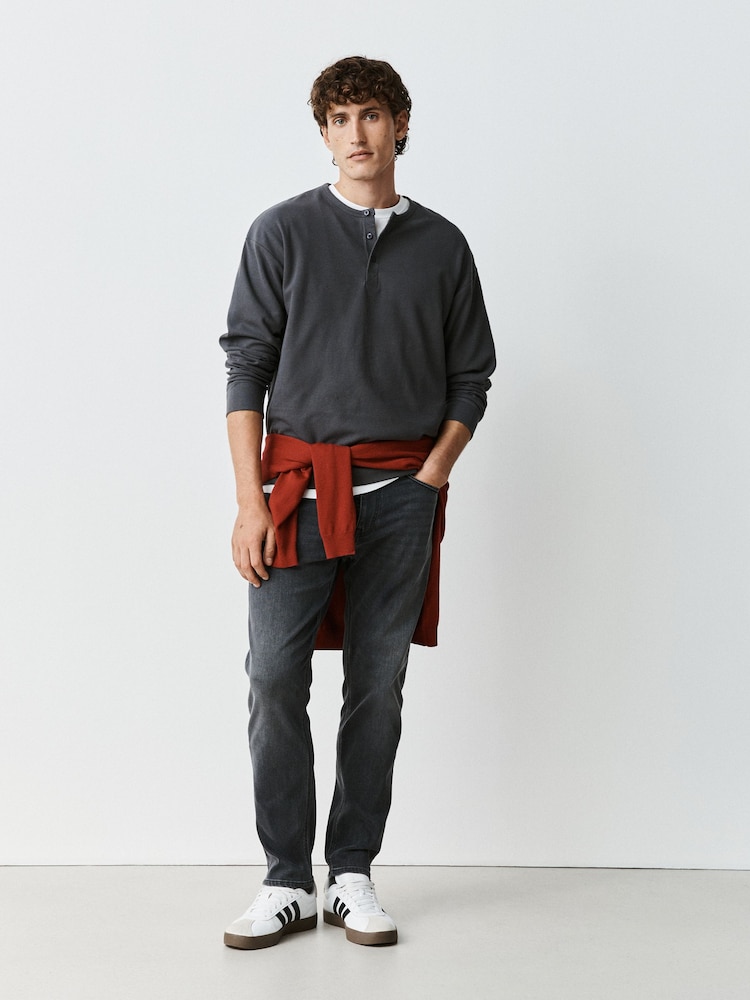 Smokey Grey Slim Fit Motion Flex Jeans - Image 1 of 6 Smokey Grey Slim Fit Motion Flex Jeans - Image 1 of 6