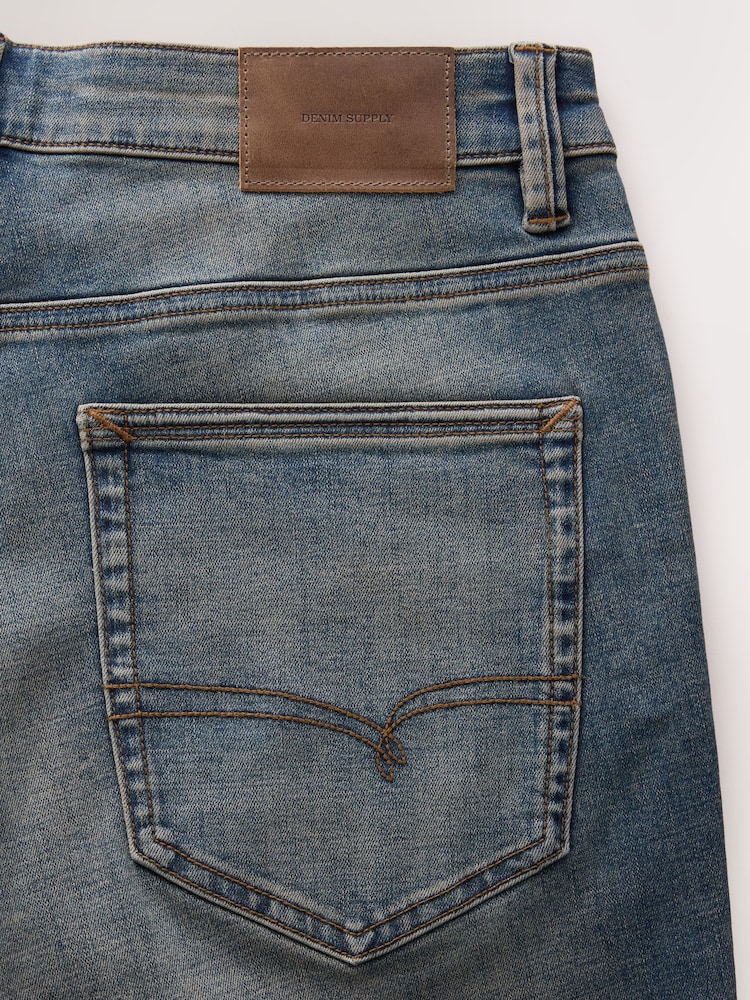 Dark Blue Straight Fit Motion Flex Jeans - Image 10 of 10