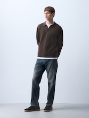Dark Blue Straight Fit Motionflex Jeans - Image 2 of 6