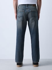 Dark Blue Straight Fit Motionflex Jeans - Image 3 of 6