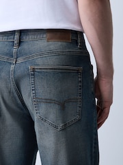 Dark Blue Straight Fit Motionflex Jeans - Image 4 of 6