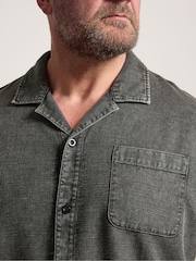 Gris - BadRhino Big & Tall Acid Wash Cotton Shirt - Imagen 4 de 4