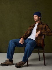Ochre Yellow Check Wool Blend Shacket - Image 1 of 5