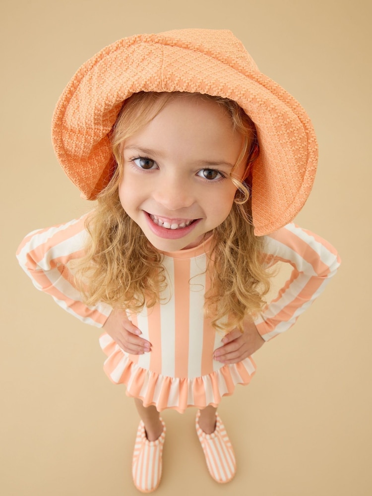 MORI Orange Floppy Sun Safe Swim Hat - Image 2 of 4 MORI Orange Floppy Sun Safe Swim Hat - Image 2 of 4