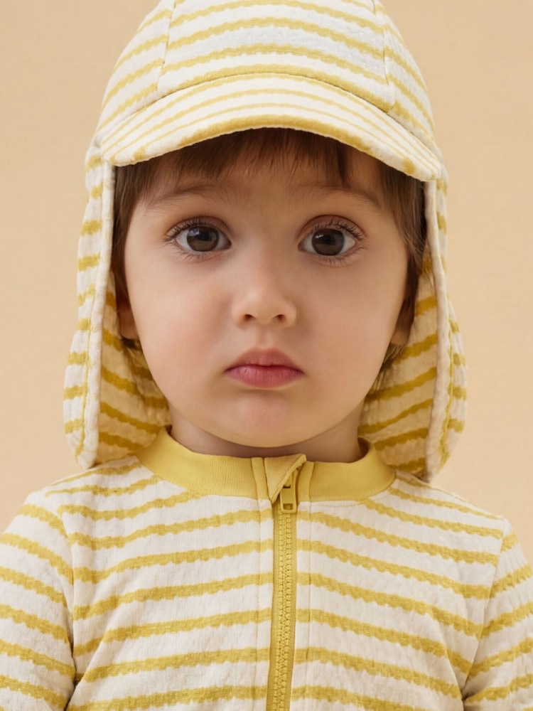 MORI Yellow Sun & Swim Hat with Neck Protection - Image 3 of 3 MORI Yellow Sun & Swim Hat with Neck Protection - Image 3 of 3