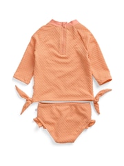 MORI Orange Coral Tide Rash Vest & Frilled Bottoms Swim Set - Image 5 of 5