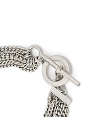 AllSaints Silver Tone April T Bar Bracelet - Image 3 of 4