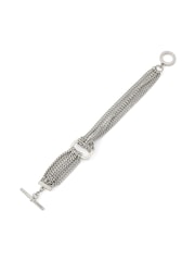 AllSaints Silver Tone April T Bar Bracelet - Image 4 of 4