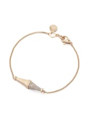 AllSaints Gold Tone Laio Pavé Spike Link Bracelet - Image 2 of 5