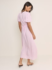 Nobodys Child Pink Atlas Midi Dress - Image 2 of 5