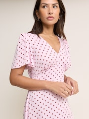 Nobodys Child Pink Atlas Midi Dress - Image 4 of 5