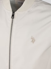 U.S. Polo Assn Natural Jersey Lined Smart Bomber Jacket - Image 10 of 10
