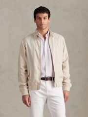 U.S. Polo Assn Natural Linen Blend Harrington Jacket - Image 1 of 10