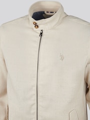 U.S. Polo Assn Natural Linen Blend Harrington Jacket - Image 10 of 10