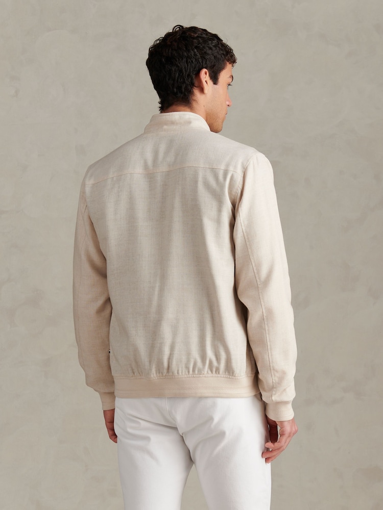 U.S. Polo Assn Natural Linen Blend Harrington Jacket - Image 2 of 10