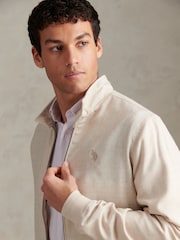 U.S. Polo Assn Natural Linen Blend Harrington Jacket - Image 4 of 10